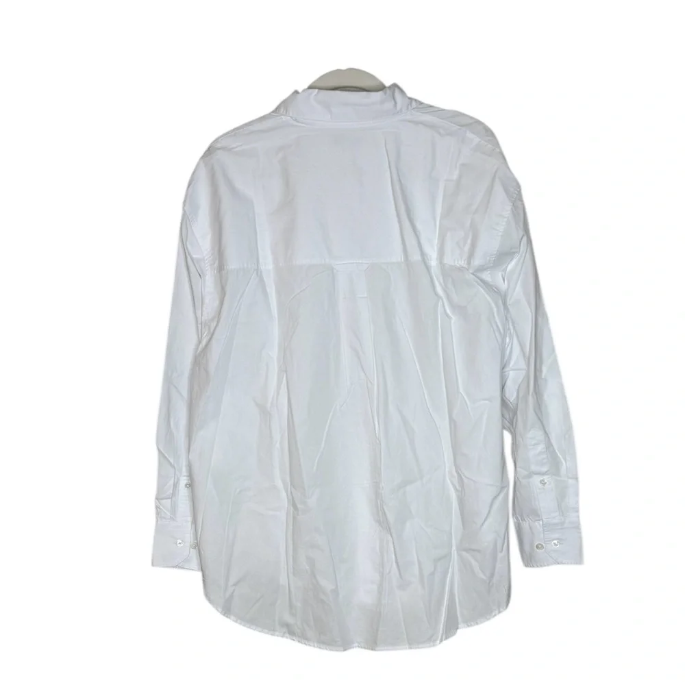 Madewell Oversized Fit Lightweight Oxford Shirt Blouse NWT L White - Picture 4 of 10